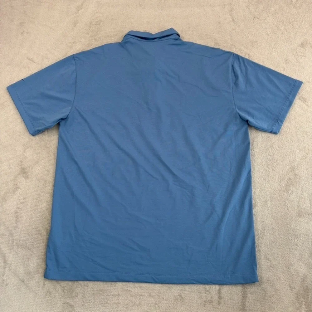 NIKE GOLF Stretch Dri-FIT UV Fine Line Sport Golf Polo Shirt Men‎ 2XL Blue NWT